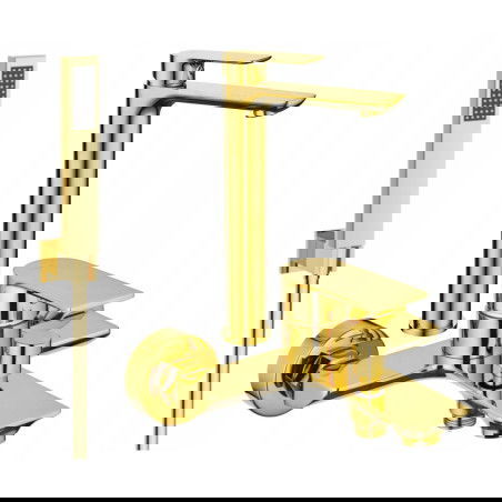 Mexen Alfa R02 conjunto de banheira, dourado - 745713R02-50