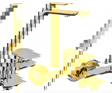Mexen Alfa R02 Badewannen-Set, Gold - 745713R02-50