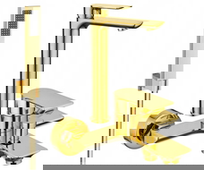 Mexen Alfa R02 set da bagno, dorato - 745713R02-50