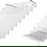 Mexen Kioto vrijstaande douchewand 140 x 200 cm, transparant/matglas 8 mm, zwart - 800-140-002-70-35