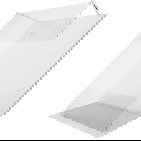 Mexen Kioto parete doccia autoportante 140 x 200 cm, trasparente/gelo 8 mm, cromo - 800-140-002-01-35