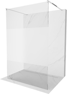 Mexen Kioto slobodno stojeća tuš stijena 140 x 200 cm, prozirna/mat 8 mm, krom - 800-140-002-01-35