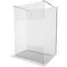 Mexen Kioto paroi de douche autoportante 140 x 200 cm, transparent/givré 8 mm, or rose - 800-140-002-60-35