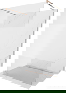 Mexen Kioto parete doccia autoportante 140 x 200 cm, trasparente/brina 8 mm, oro rosa - 800-140-002-60-35