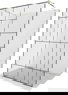 Mexen Kioto parete doccia autoportante 120 x 200 cm, motivo nero 8 mm, oro - 800-120-002-50-78