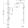 Mexen Q33 columna de ducha, blanca/cromo - 798333395-21