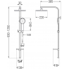 Mexen Q40 duschpelare, borstad gun gray - 798404095-66
