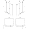 Mexen Lunar Duschdrehtür rechts 160 cm, transparent, gebürstet in Gun Gray - 834S-160-050-66-00-P