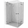 Mexen Lunar Duo cabine de douche pivotante gauche 120 x 110 cm, transparent, métal gun - 834-120L-110P-95-00