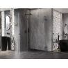Mexen Lunar Duo vasakpoolne pöörduksega dušinurk 120 x 110 cm, läbipaistev, gun metal - 834-120L-110P-95-00