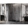 Mexen Lunar Duo vasakpoolne pöörduksega dušinurk 120 x 110 cm, läbipaistev, gun metal - 834-120L-110P-95-00