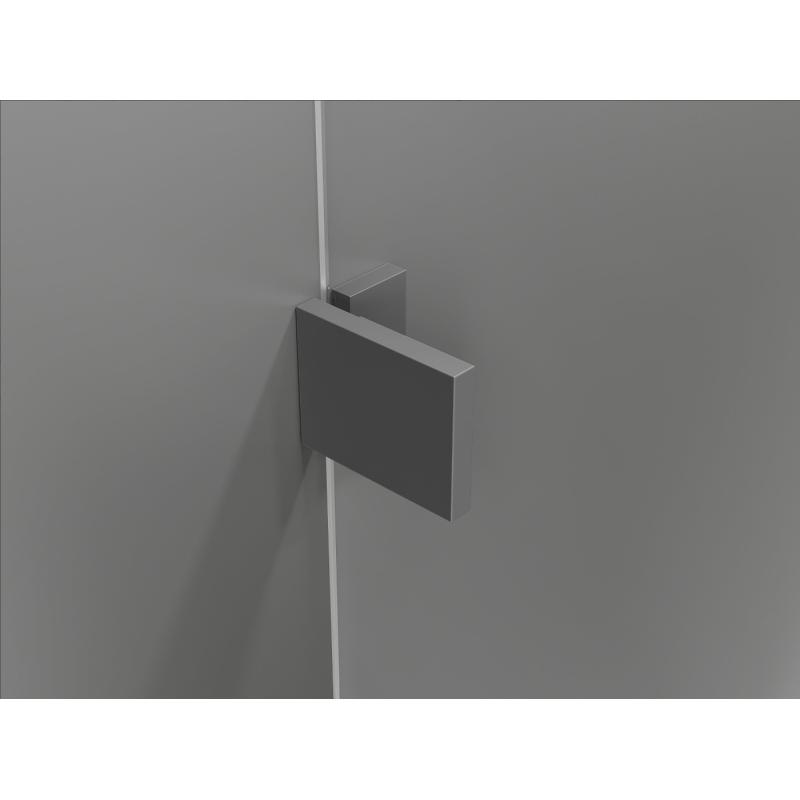 Mexen Lunar Duo cabina doccia a battente sinistra 120 x 110 cm, trasparente, metallo canna di fucile - 834-120L-110P-95-00