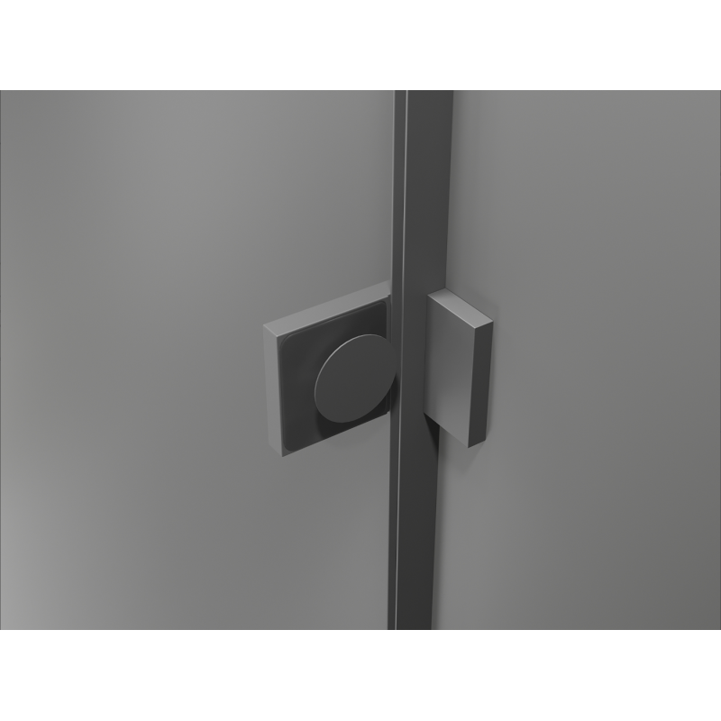 Mexen Lunar Duo cabine de duche pivotante esquerda 120 x 110 cm, transparente, metal escuro - 834-120L-110P-95-00