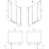 Mexen Lunar L Duschdrehtür rechts 145 cm, transparent, Chrom - 834SL-145-050-01-00-P