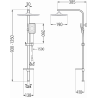 Mexen Q54 Duschsäule, weiß/chrom - 798545495-21