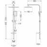 Mexen Q54 colonne de douche, noire/chrome - 798545495-71