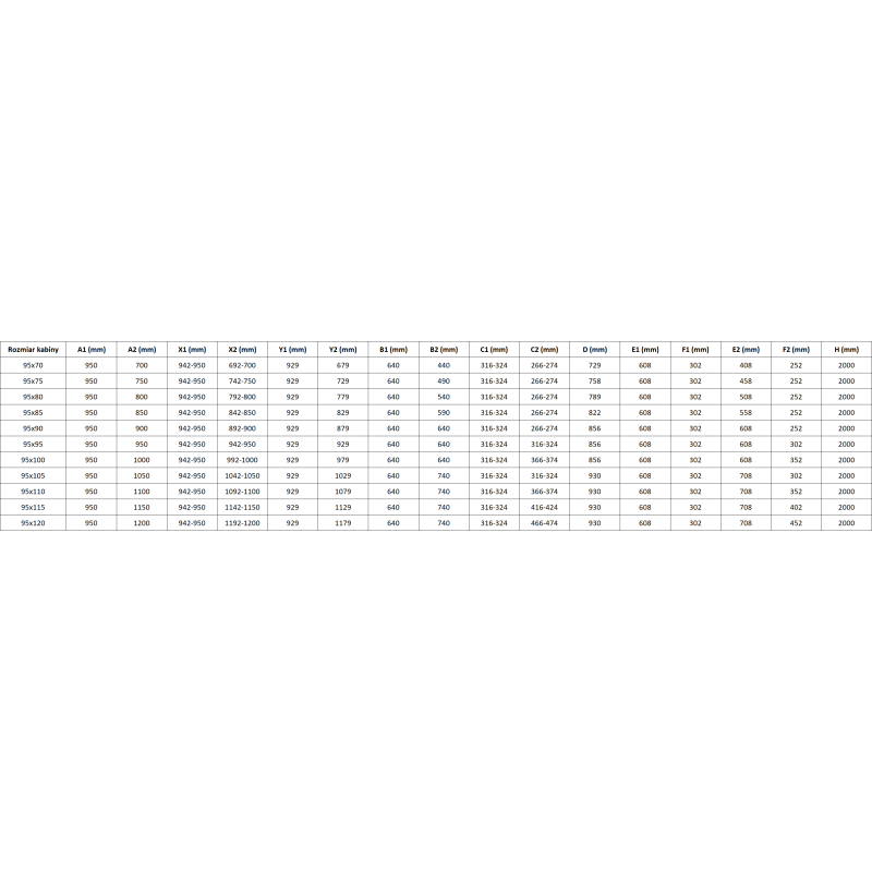 Mexen Lunar L Duo Duschkabine schwenkbar links 95 x 90 cm, transparent, gebürstetes Kupfer - 834L-095L-090P-65-00