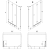 Mexen Lunar-F porte de douche pliantes à gauche 125 cm, transparent, chrome - 836S-125-050-01-00-L