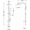Mexen Q62 shower column, brushed gun gray - 798626295-66
