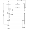 Mexen Q67 douchekolom, chroom/wit - 798676795-00