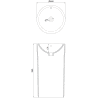 Mexen Nerda lavabo autoportant 46 x 46 cm, blanc - 26084600
