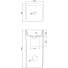 Mexen Tana lavabo autoportant 40 x 40 cm, blanc - 26044000