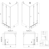 Mexen Lunar-F faltbare Duschkabine rechts 90 x 90 cm, transparent, gebürstetes Kupfer- 836-090-090-65-00-P