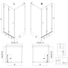 Mexen Lunar-F L cabine de douche pliable gauche 80 x 70 cm, transparent, chrome - 836L-080-070-01-00-L