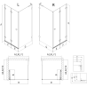 Mexen Lunar-F L Klappduschkabine links 90 x 90 cm, transparent, schwarz - 836L-090-090-70-00-L