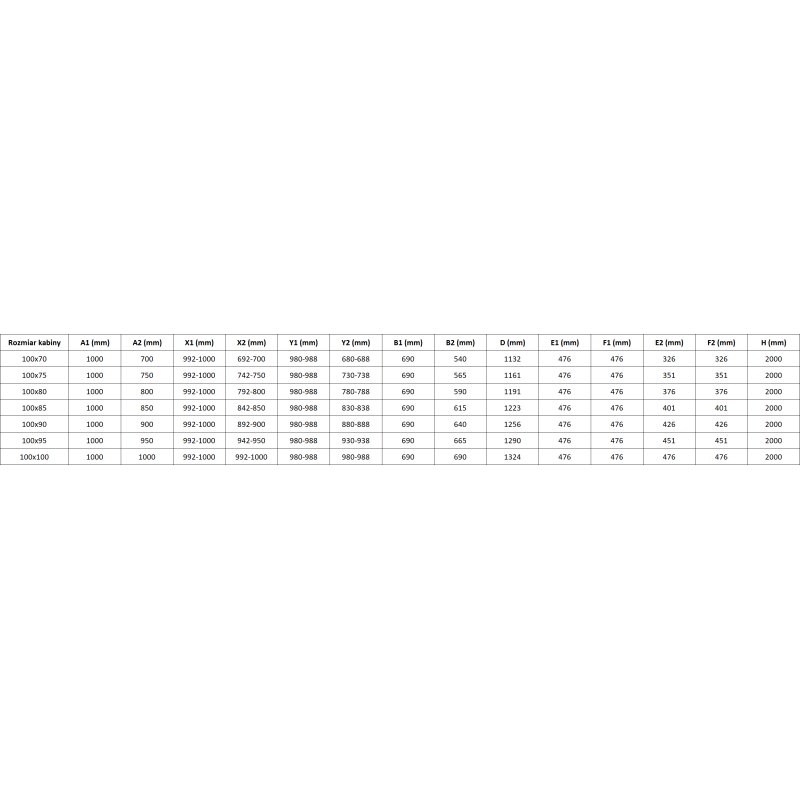 Mexen Lunar-F Duo cabina de ducha plegable 100 x 95 cm, transparente, oro - 836-100L-095P-50-00