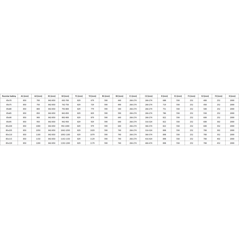 Mexen Lunar-F Duo cabina de ducha plegable 85 x 85 cm, transparente, dorada - 836-085L-085P-50-00