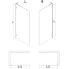 Mexen Lunar L dušinurk Walk-in vasak 60 x 200 cm, läbipaistev 8 mm, kroom - 830L-060-000-01-00-L