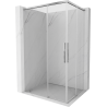 Mexen Rox Duo cabine de douche coulissante 80 x 75 cm, transparent, chrome - 8C2D-080-075-01-00