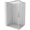 Mexen Rox Duo cabine de douche coulissante 90 x 75 cm, transparent, chrome - 8C2D-090-075-01-00