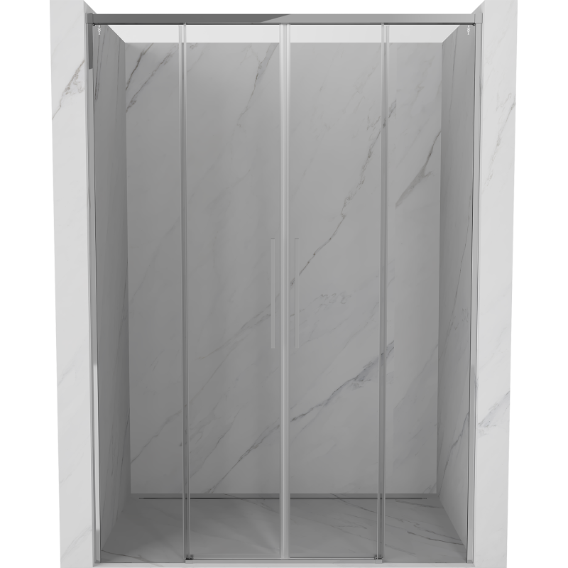 Mexen Rox Duo drzwi prysznicowe rozsuwane 140 cm, transparent, chrom - 8C2-140-002-01-00
