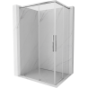 Mexen Rox Duo Sliding Shower Cabin 110 x 80 cm, Transparent, Chrome - 8C2D-110-080-01-00