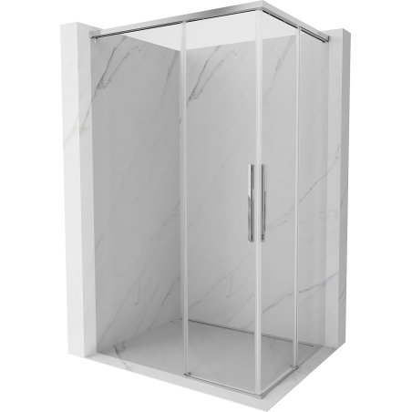 Mexen Rox Duo douchecabine schuifdeur 100 x 90 cm, transparant, chroom - 8C2D-100-090-01-00