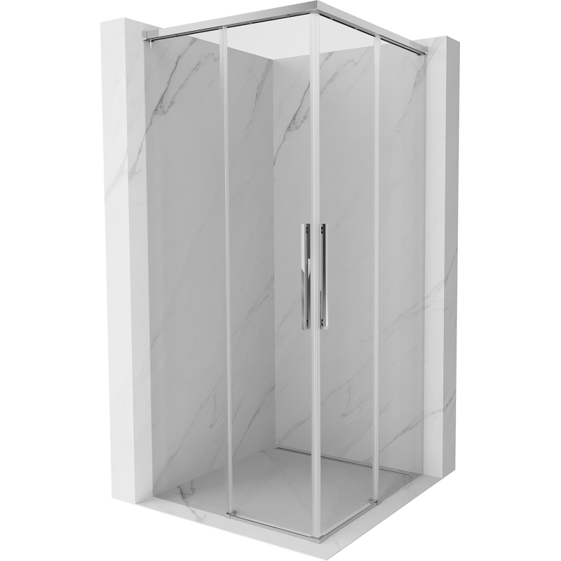 Mexen Rox Duo skjutbar duschkabin 95 x 95 cm, transparent, krom - 8C2D-095-095-01-00