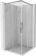 Mexen Rox Διπλή συρόμενη καμπίνα ντουζιέρας 95 x 95 cm, διαφανής, χρωμίου