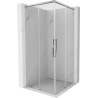 Mexen Rox Duo schuif douchecabine 100 x 100 cm, transparant, chroom - 8C2D-100-100-01-00