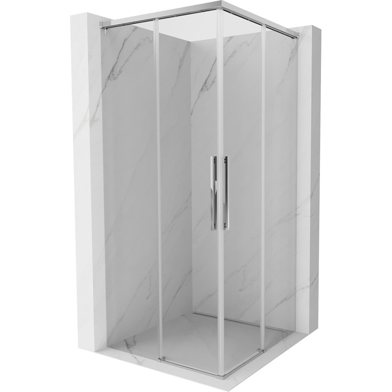 Mexen Rox Duo Duschkabine Schiebetür 110 x 110 cm, transparent, Chrom - 8C2D-110-110-01-00