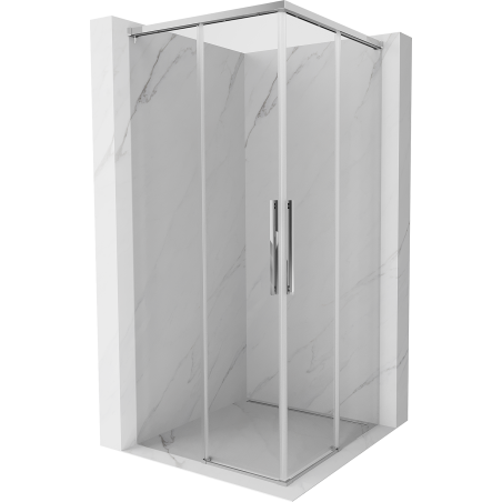 Mexen Rox Duo sliding shower cabin 110 x 110 cm, transparent, chrome - 8C2D-110-110-01-00
