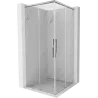 Mexen Rox Duo sliding shower cabin 110 x 110 cm, transparent, chrome - 8C2D-110-110-01-00