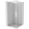 Mexen Rox Duo Duschkabine zum Schieben 80 x 80 cm, transparent, weiß - 8C2D-080-080-20-00