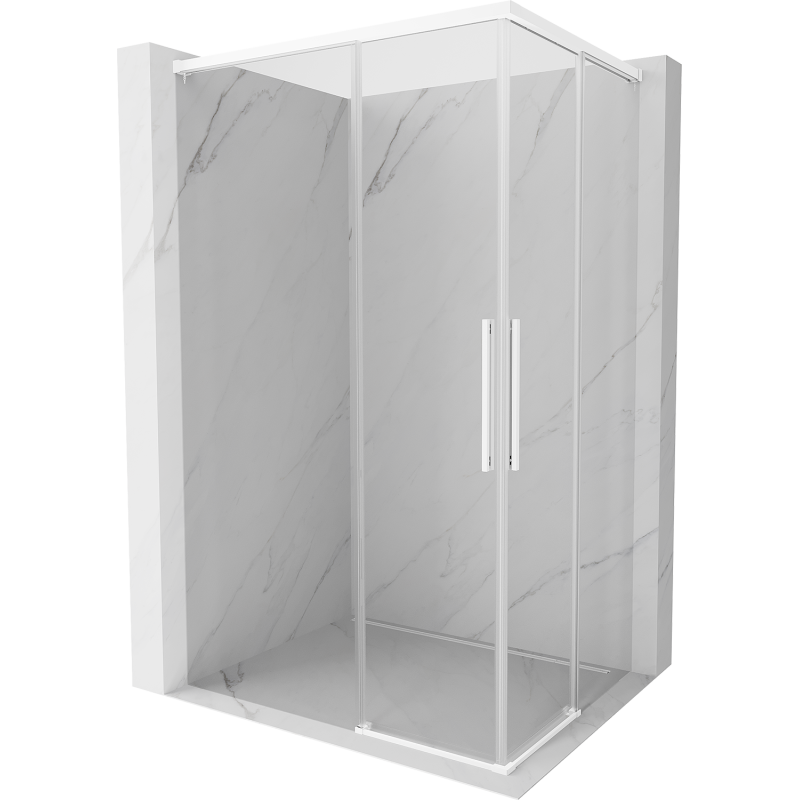 Mexen Rox Duo kabina prysznicowa rozsuwana 90 x 80 cm, transparent, biała - 8C2D-090-080-20-00