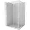 Mexen Rox Duo lükandustega dušinurk 100 x 80 cm, läbipaistev, valge - 8C2D-100-080-20-00