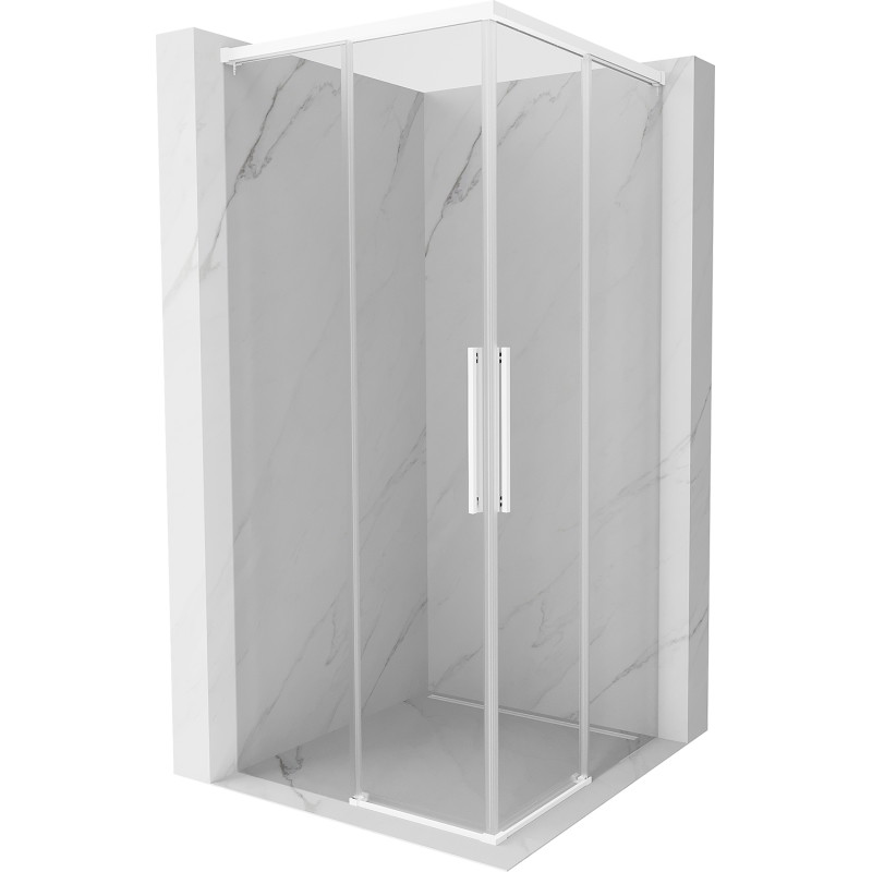 Mexen Rox Duo lükandustega dušikabiin 120 x 120 cm, läbipaistev, valge - 8C2D-120-120-20-00
