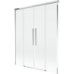 Mexen Rox parawan nawannowy 2-skrzydłowy rozsuwany 140 x 150 cm, transparent, chrom - 8C9-140-002-01-00