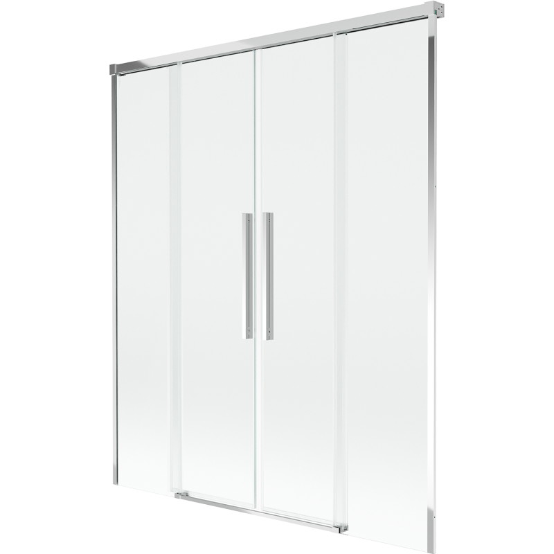 Mexen Rox 2-flügelige, verschiebbare Badewannenabtrennung 140 x 150 cm, transparent, chrom - 8C9-140-002-01-00