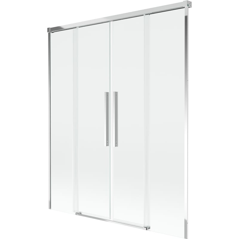 Mexen Rox parawan nawannowy 2-skrzydłowy rozsuwany 140 x 150 cm, transparent, chrom - 8C9-140-002-01-00